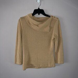 Vintage Light brown long sleeve turtle neck thin sweater XS